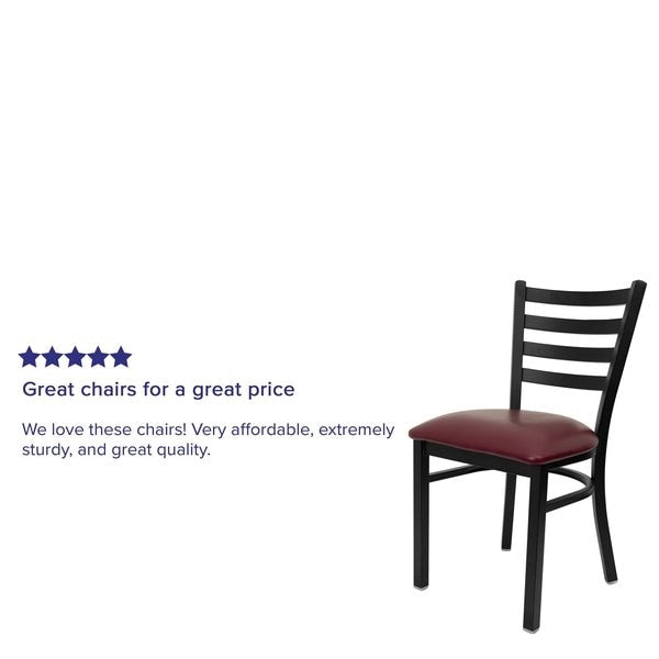 Black Ladder Chair-Burg Seat