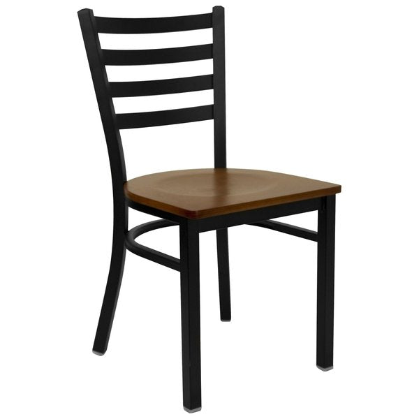 Black Ladder Chair-Cherry Seat
