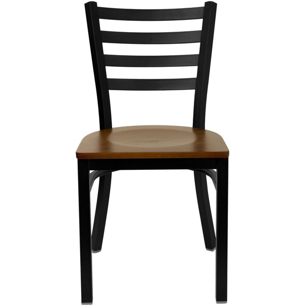 Black Ladder Chair-Cherry Seat
