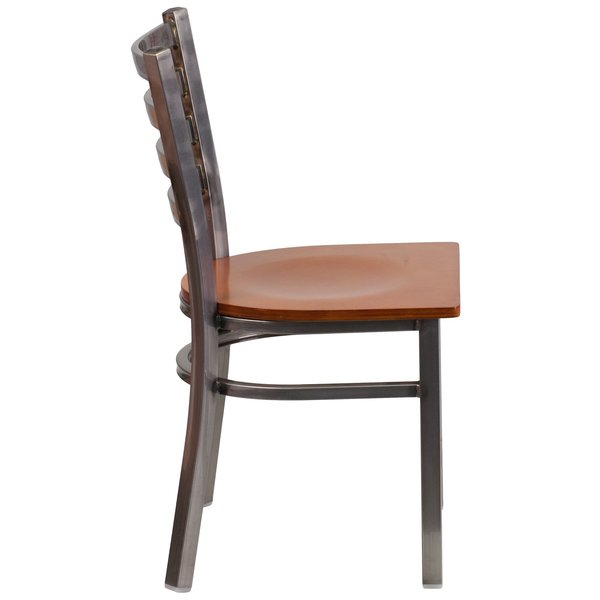Clear Ladder Chair-Cherry Seat