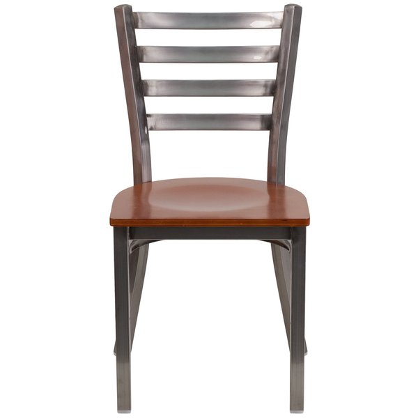 Clear Ladder Chair-Cherry Seat