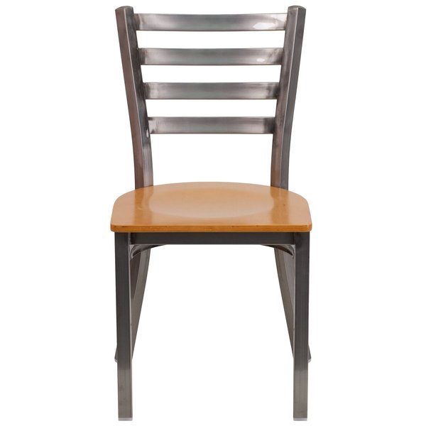 Clear Ladder Chair-Nat Seat