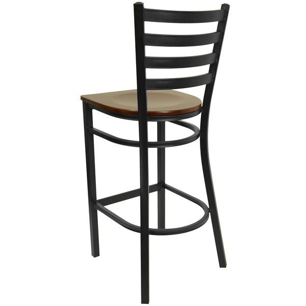 Black Ladder Stool-Mah Seat