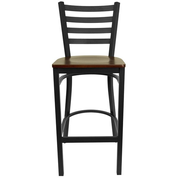 Black Ladder Stool-Mah Seat