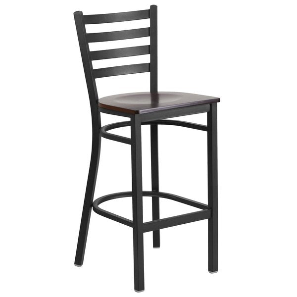 Black Ladder Stool-Wal Seat