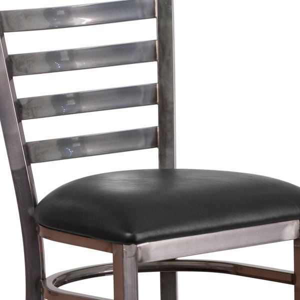 Clear Ladder Stool-Black Seat
