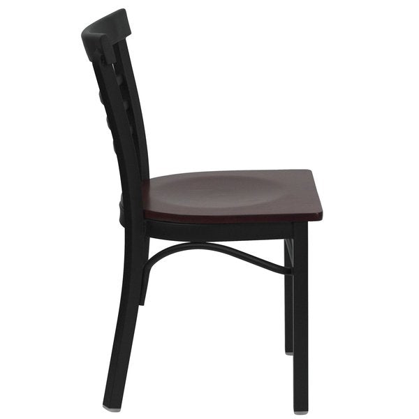 Black Ladder Chair-Mah Seat