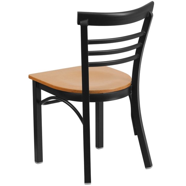 Black Ladder Chair-Nat Seat