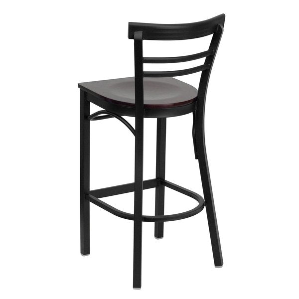Black Ladder Stool-Mah Seat