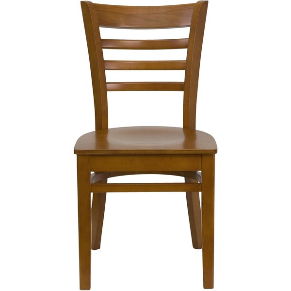 HERCULES Series Ladder Back Cherry Wood Restaurant Chair