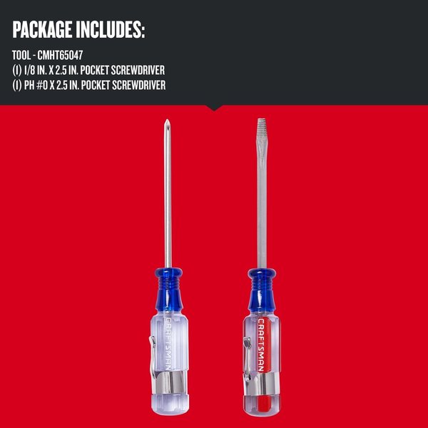 Acetate Screwdriver Pocket Set (2 pc)