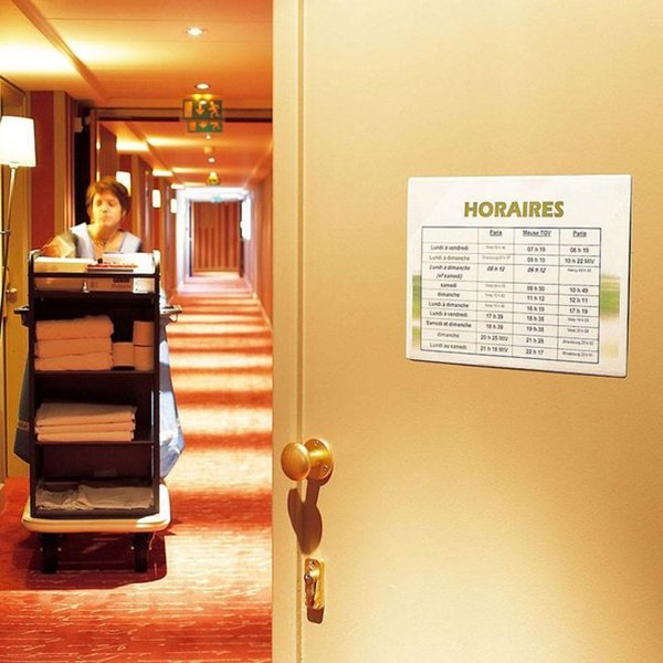 Sign Holder, 11-9/16 in. H, Adhesive, PK5