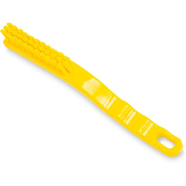 0.88 in W Detail Brush, Yellow, Polypropylene