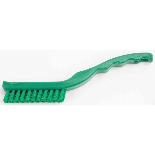 0.88 in W Detail Brush, Green, Polypropylene
