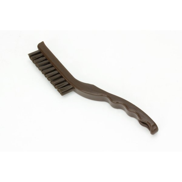 0.88 in W Detail Brush, Brown, Polypropylene