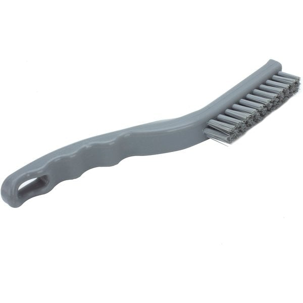 0.88 in W Detail Brush, Gray, Polypropylene