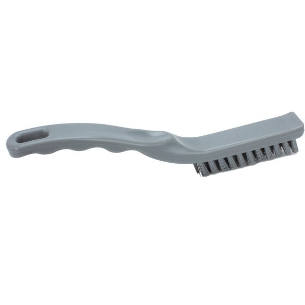 0.88 in W Detail Brush, Gray, Polypropylene