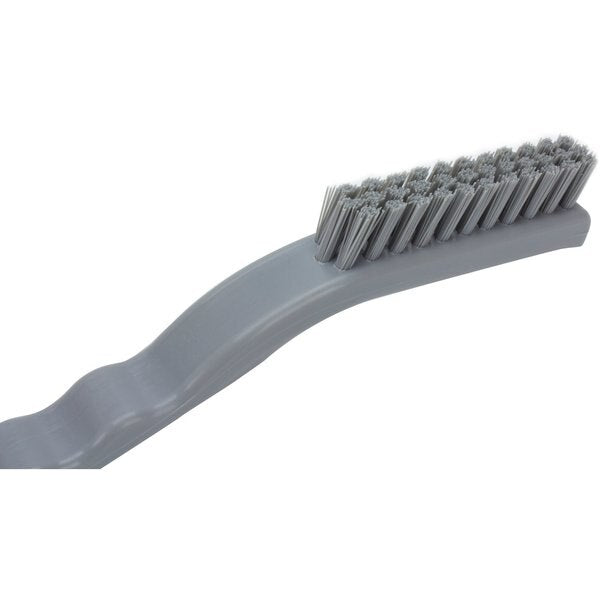 0.88 in W Detail Brush, Gray, Polypropylene