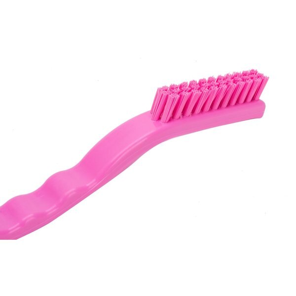 0.88 in W Detail Brush, Pink, Polypropylene