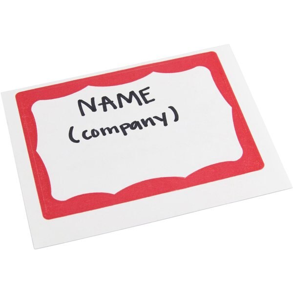 ID Adhesive Badge, Adhesive, PK200