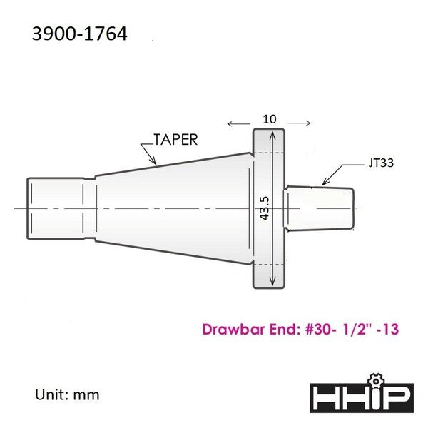 NMTB #30 Taper To Jacobs JT33 Arbor