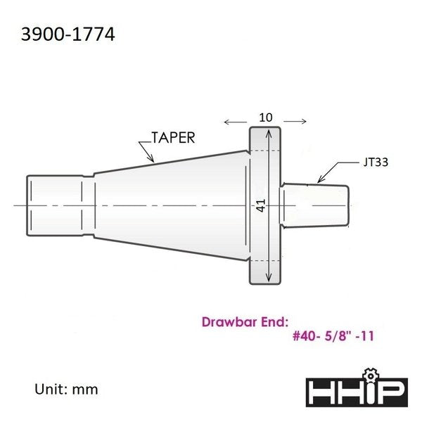 NMTB #40 Taper To Jacobs JT33 Arbor