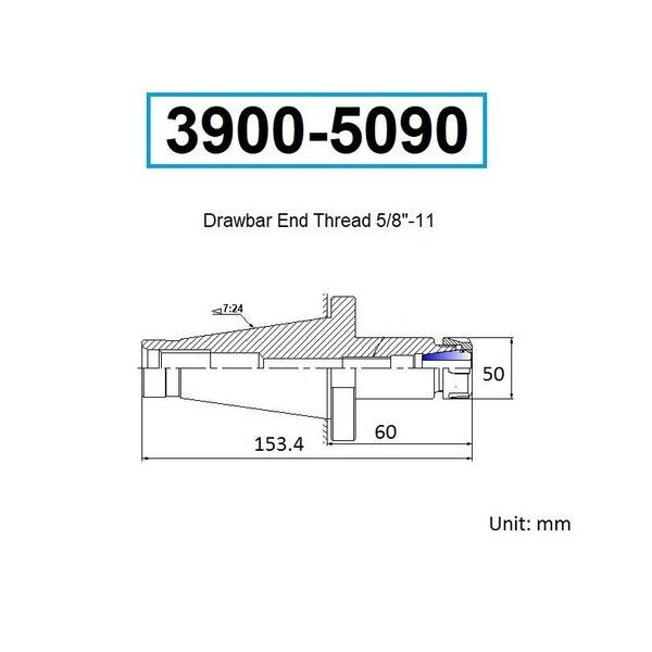 #40 NMTB ER-32 Collet Chuck-Drawbar End