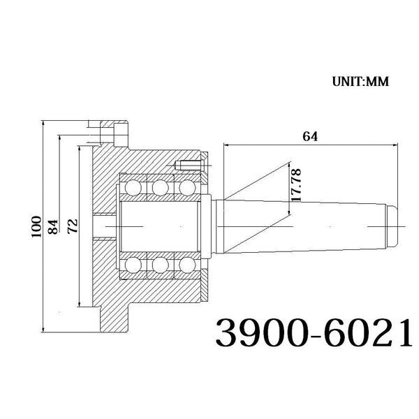 MT2 X 100mm Taper Shank Chuck Revolving Bed For 3