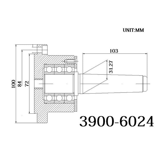 MT4 X 100mm Taper Shank Rotating Body For Chucks