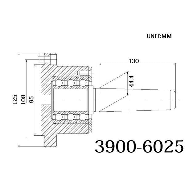 MT5 X 125mm Taper Shank Rotating Body For Chucks