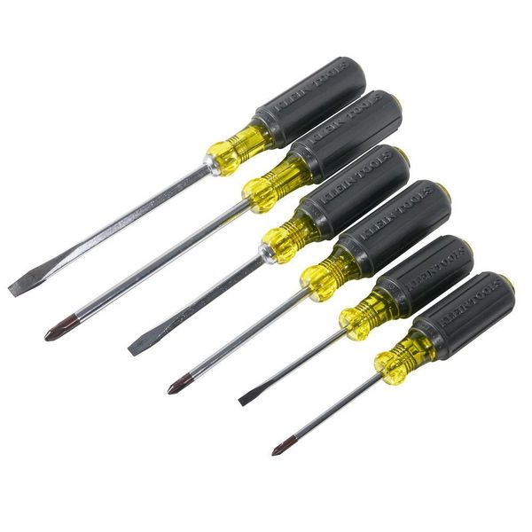 Screwdriver Set, Slotted and Phillips, 6-Piece