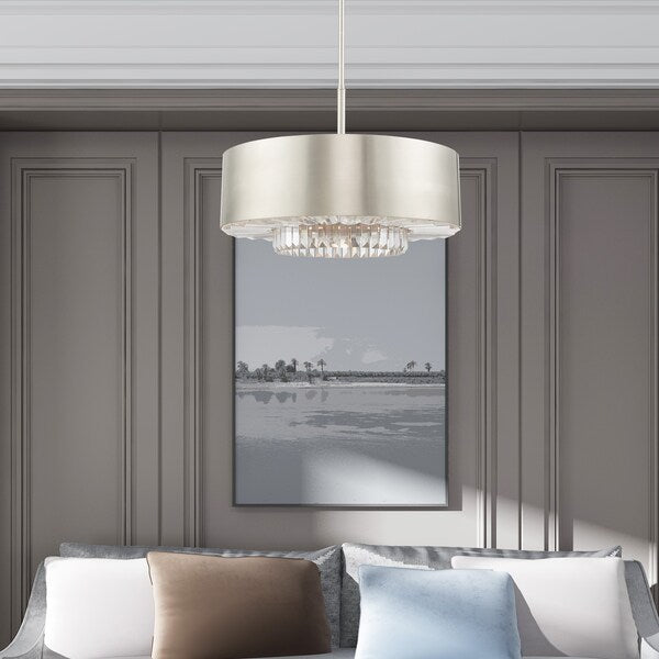 Madison 6 Light Brushed Nickel Pendant Chandelier