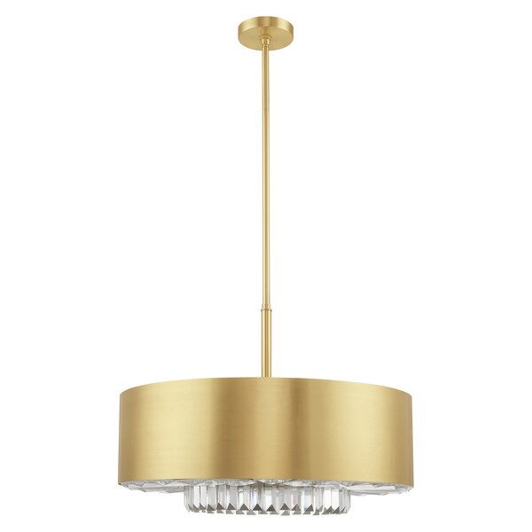 Madison 6 Light Satin Brass Pendant Chan