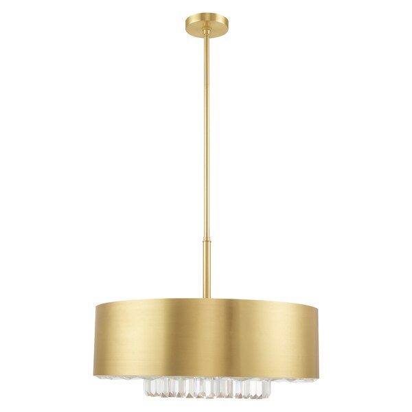 Madison 6 Light Satin Brass Pendant Chan