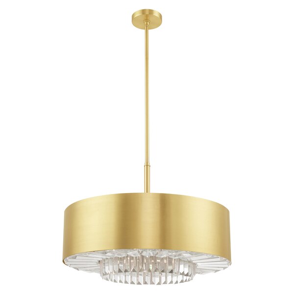 Madison 6 Light Satin Brass Pendant Chan