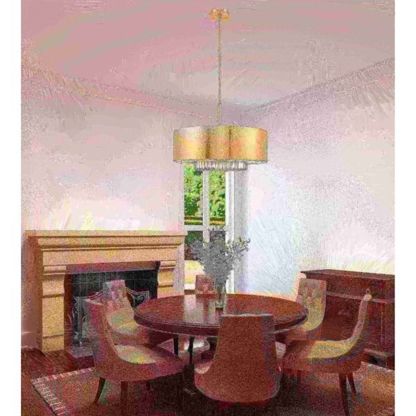 Madison 6 Light Satin Brass Pendant Chan