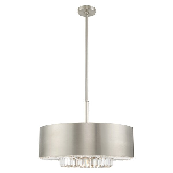 Madison 6 Light Brushed Nickel Pendant Chandelier