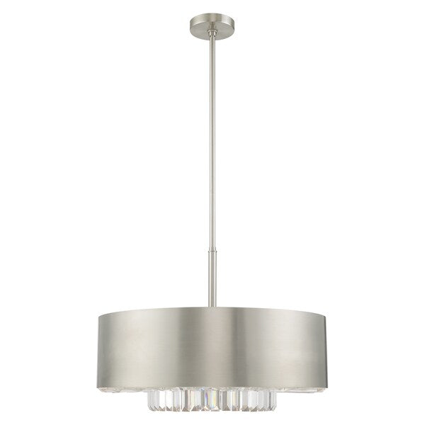 Madison 6 Light Brushed Nickel Pendant Chandelier