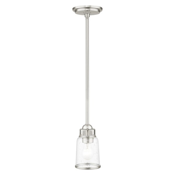 Lawrenceville 1 Light Brushed Nickel Mini Pendant