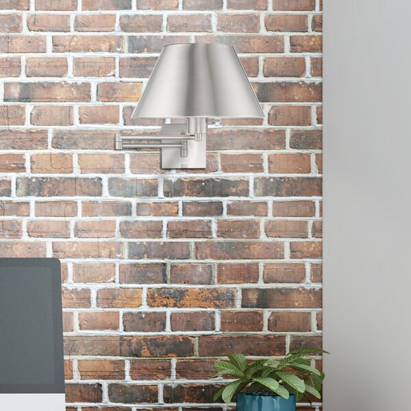 Swing Arm Wall Lamps 1 Light Brushed Nic