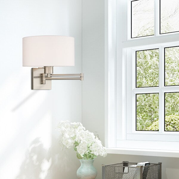 Swing Arm Wall Lamps 1 Light Brushed Nic