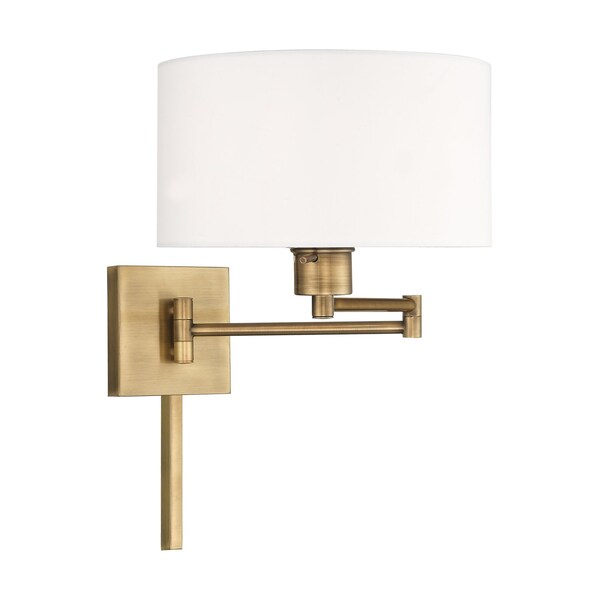 Swing Arm Wall Lamps 1 Light Antique Brass Swing Arm Wall Lamp