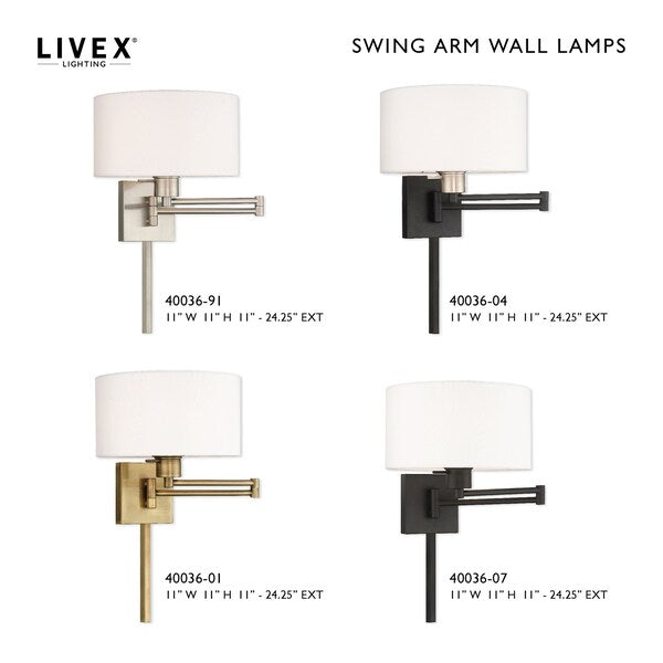 Swing Arm Wall Lamps 1 Light Antique Brass Swing Arm Wall Lamp