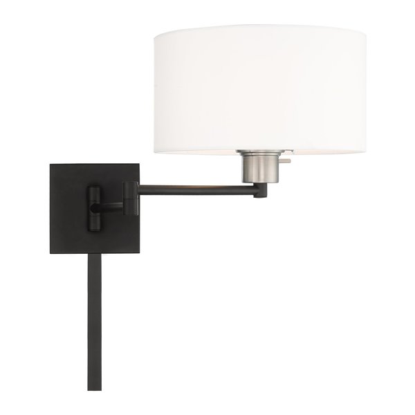 Swing Arm Wall Lamps 1 Light Black Swing Arm Wall Lamp