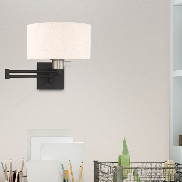 Swing Arm Wall Lamps 1 Light Black Swing