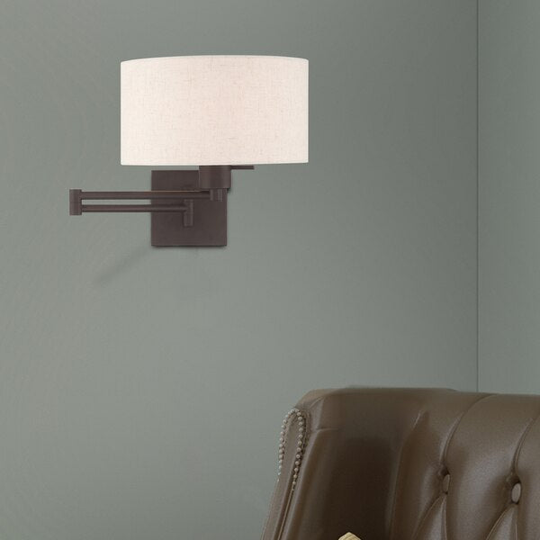 Swing Arm Wall Lamps 1 Light Bronze Swing Arm Wall Lamp