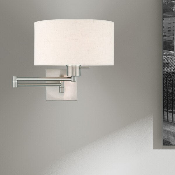 Swing Arm Wall Lamps 1 Light Brushed Nic
