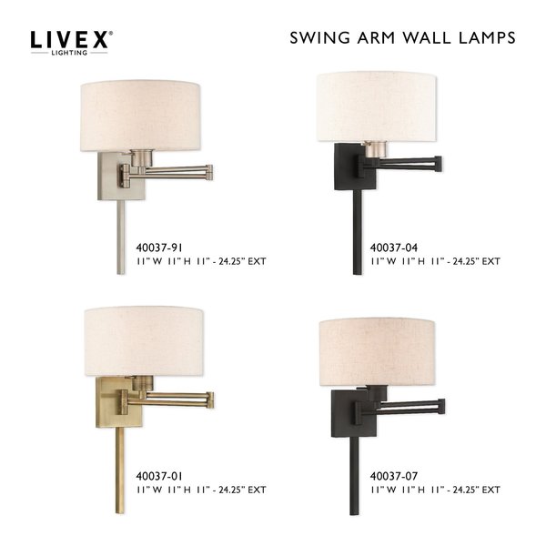 Swing Arm Wall Lamps 1 Light Bronze Swing Arm Wall Lamp
