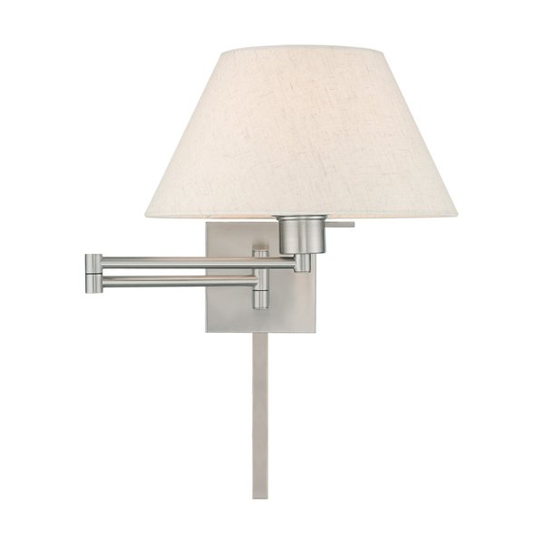 Swing Arm Wall Lamps 1 Light Brushed Nickel Swing Arm Wall Lamp