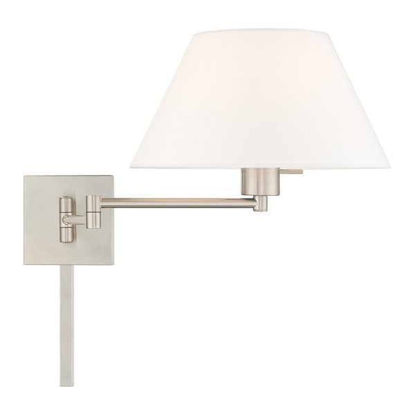 Swing Arm Wall Lamps 1 Light Brushed Nickel Swing Arm Wall Lamp
